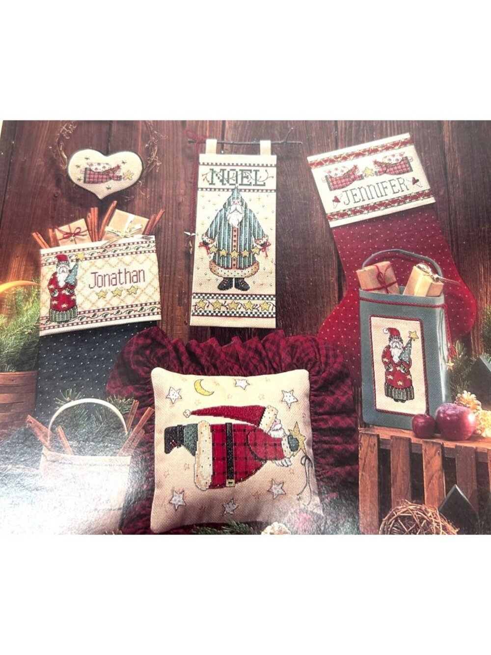 Debbie Mumm Country Noël Cross Stitch Chart Santa & Angel Pattern Book